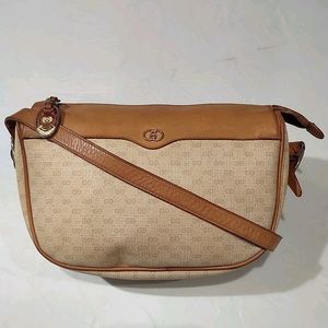 Vintage 70s GUCCI "G" Logo Leather + Coated Canvas